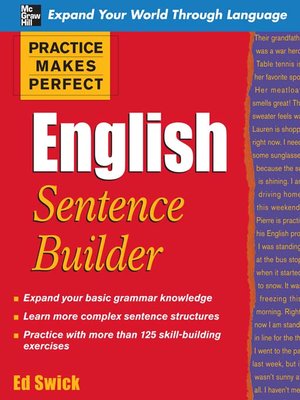 cover image of Practice Makes Perfect English Sentence Builder